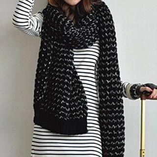 Chunky Knit Scarf White by Rita Zita