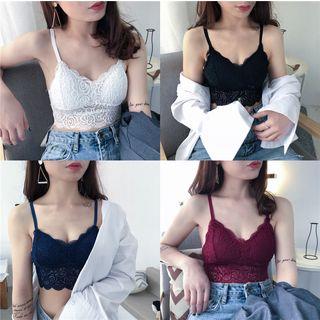 Lace Bralette Wine Red by Mikiko
