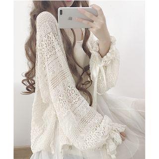 Crocheted Light Jacket Almond by Sisyphi