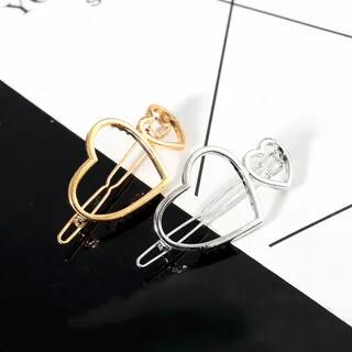 Geometric Hair Clip (Various Designs) Triangle - Silver | Koi Kawaii by Koi Kawaii