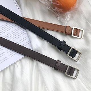 Faux Leather Belt Coffee | CIMAO by CIMAO