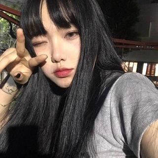 Long Full Wig - Straight Dark Brown by Pin Show