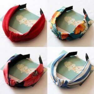 Printed Criss Cross Headband (various designs) Thick Stripe - Dark Green 85876820