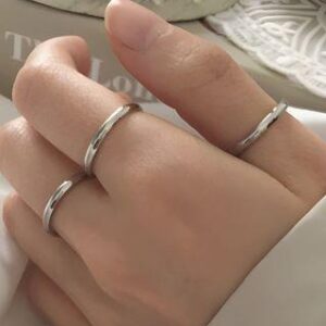 Stainless Steel Ring E445 - Silver | Betsuno 90991311