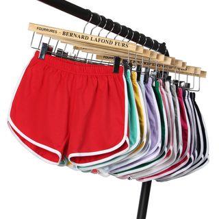 Piped Sweat Shorts White & Black by Wildery