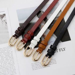Faux Leather Thin Belt Coffee | Kinoxslone 91407135