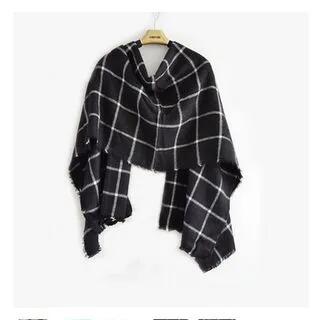 Plaid Scarf Black by FROME