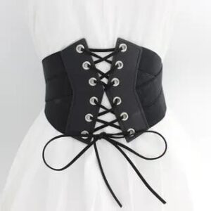 Eyelet Corset Belt EL203 - Black | Rofuka 98138424
