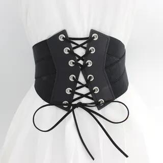 Eyelet Corset Belt EL203 - Black | Rofuka by Rofuka