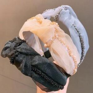 Embellished Knot Headband Black 98496510