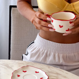 Adore Red Heart Mug Set