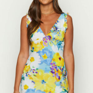 Albie Blue Floral Mini Dress