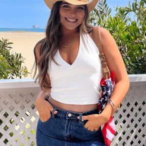 Amora White Crop Top