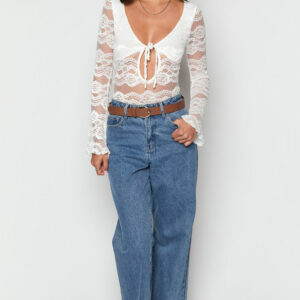 Angel White Lace Bodysuit