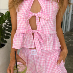 Baxter Pink Gingham Top