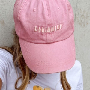 Beginning Boutique Pink Washed Cap