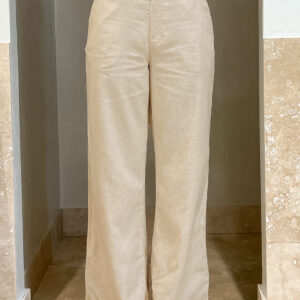 Cabo Cream Linen Blend Pants