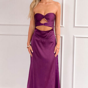 Coco Purple Strapless Maxi Dress