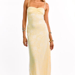 Ely Yellow Lace Maxi Formal Dress