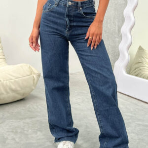 Essie Dark Blue Straight Leg Jeans