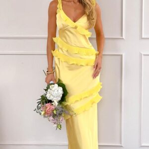 Evan Yellow Maxi Dress