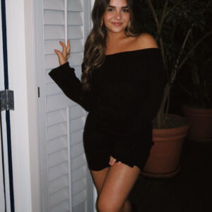 Halia Black Long Sleeve Mini Dress
