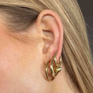 Harpie Gold Hoop Earrings 3 Pack
