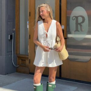 Hector White Playsuit