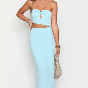 Kain Blue Strapless Maxi Dress