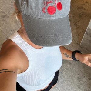 Ma Cheri Black Washed Cap
