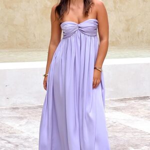 Maiana Lilac Strapless Maxi Dress