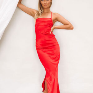 Manhattan Slip Formal Dress Cherry