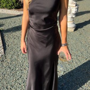 Marriot Black One Shoulder Formal Maxi Dress