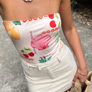 Olivia Oat Linen Blend Mini Skirt