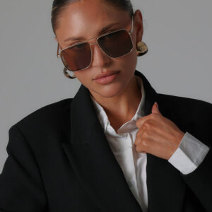 Otra Eyewear Sorrento Brown/Gold Aviator Sunglasses