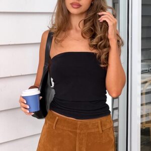 Ottie Tan Suedette Shorts