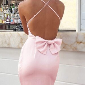 Party Girl Pink Satin Maxi Dress