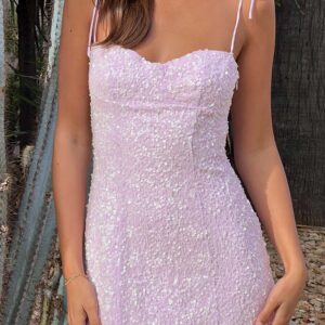 Penny Lane Purple Sequin Mini Dress