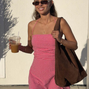 Rylan Red Gingham Mini Dress