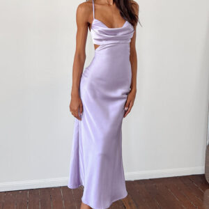 Taleah Lilac Cut Out Maxi Dress
