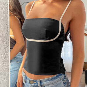 Tamra Black Low Back Top