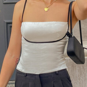 Tamra White Low Back Top