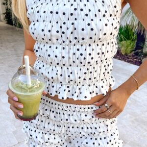 Tango White Polka Dot Shorts