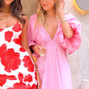 Torie Pink Short Sleeve Mini Dress