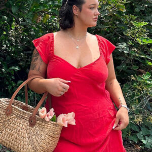 Waves Red Mini Dress