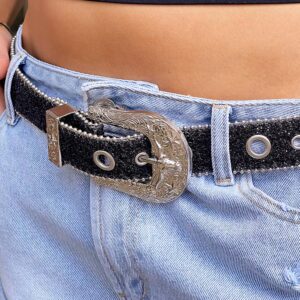 Western Black Sparkle Belt