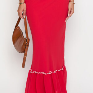 Wiatt Red Maxi Skirt